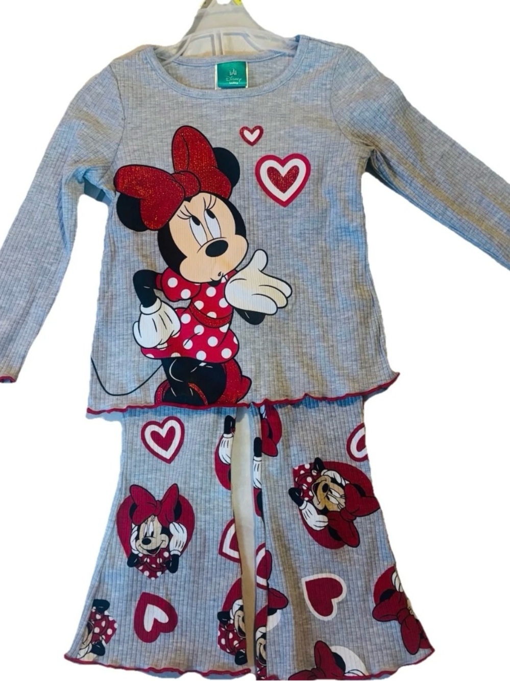 Disney Cartoon 24 Months  Baby Toddler Sleeve 2-Piece Set Pajama Minnie Mouse